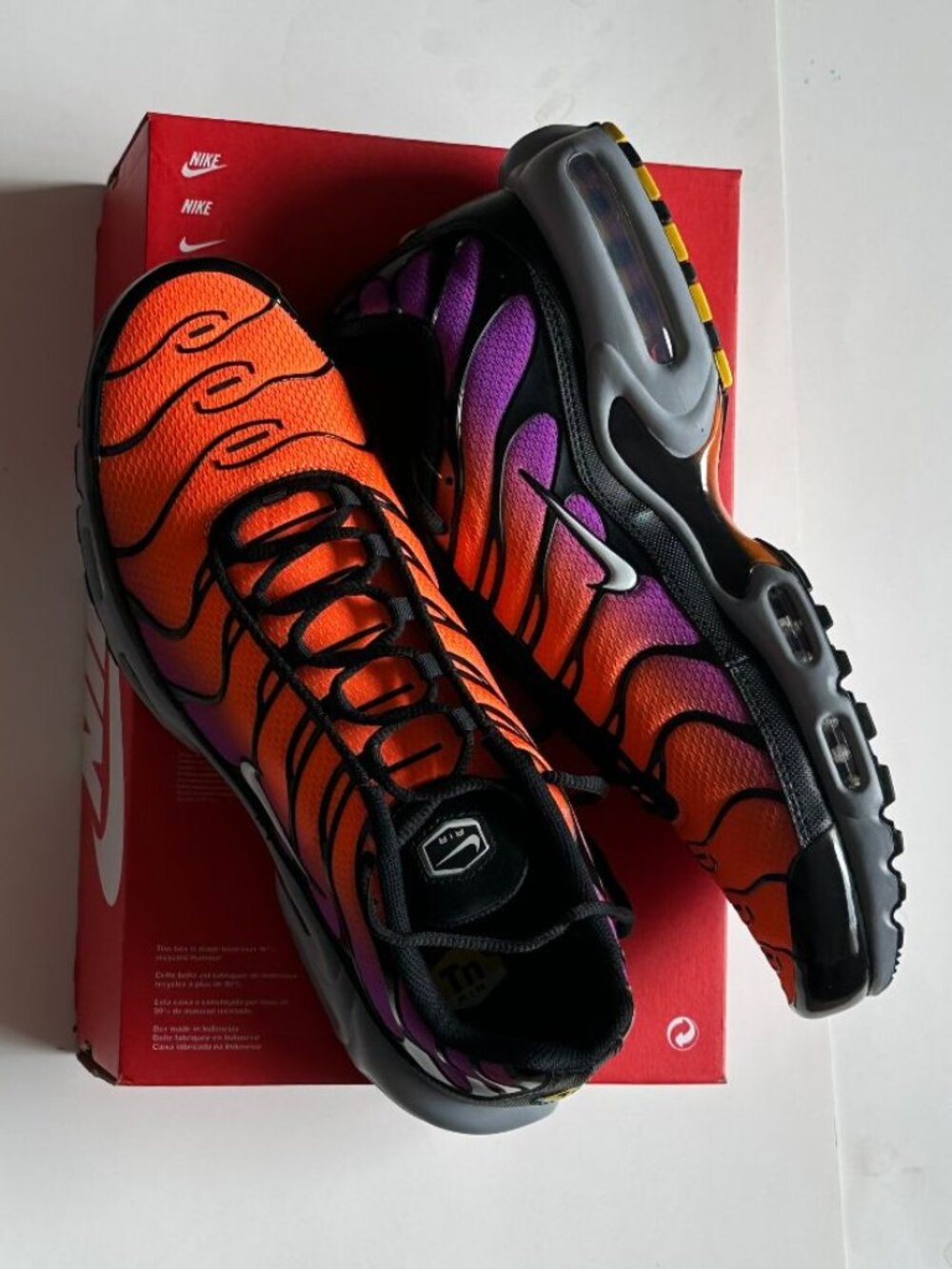 NEW Nike Air Max Plus Photon Dust Total Orange Purple Shoes DM0032-014 Size 13